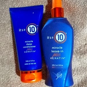 It's a 10 Keratin duo Miracle leave in + deep conditioner